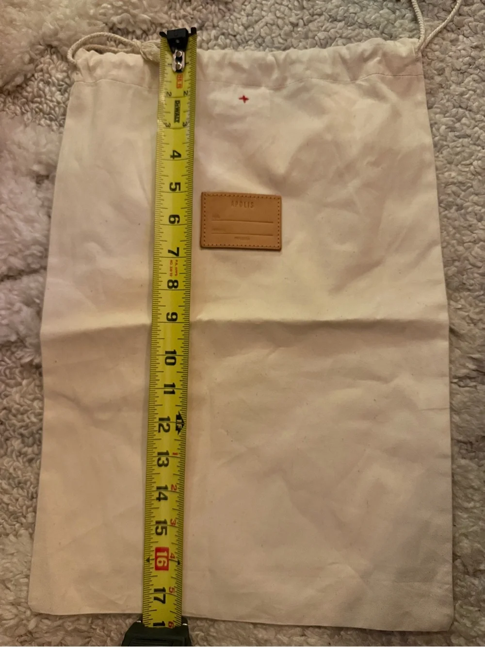 Apolis Natural Canvas Garment Bag with Leather Patch